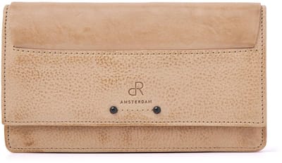 Luxe leren geldbeugel dames | Overslag portemonnee met 8 pasjesvakken, 3 ritsvakken voor muntgeld en 3 briefgeldvakken | Ruime, stijlvolle en veilige pasjeshouder voor vrouwen | RFID bescherming | 93190