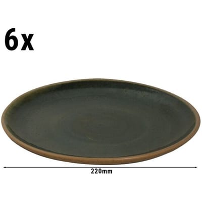 GGM Gastro (6 Stück) WISTERIA - Teller - flach - Ø 220mm - Grün/ Beige
