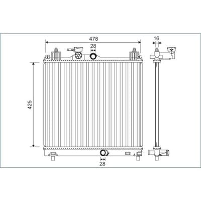 Radiator, motorkoeling VALEO 701138