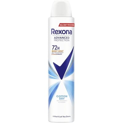 Deodorant - REXONA - Cotton Dry - 200ml - Vrouw - Zonder alcohol