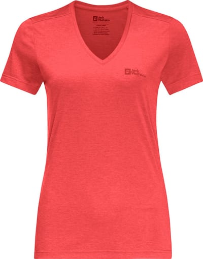 Jack Wolfskin CROSSTRAIL T WOMEN Dames Outdoorshirt - vibrant red- Maat S