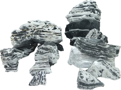 Aqua Della - Aquariumdecoratie - Vissen - Cloudy L - ±2kg Zwart/grijs - 1st