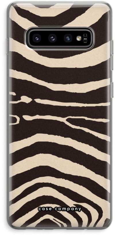 Case Company® - Hoesje geschikt voor Samsung Galaxy S10 Plus hoesje - Arizona Zebra - Soft Cover Telefoonhoesje - Bescherming aan alle Kanten en Schermrand