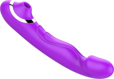 Cupitoys® Luchtdruk vibrator - 2 in 1 - 21,7cm - Paars - 14 standen - Vibrators voor vrouwen en mannen - Sex toys voor vrouwen en mannen