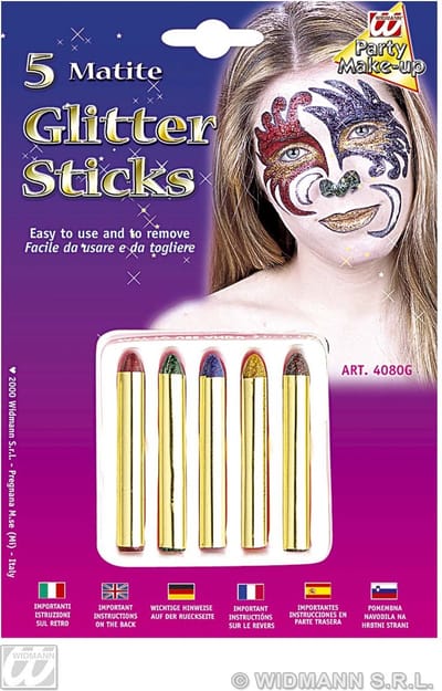 Widmann - Feesten & Gelegenheden Kostuum - 5 Glitter Sticks Set - multicolor - Halloween - Verkleedkleding
