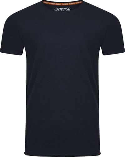 riverso Heren T-Shirt RIVLenny O-Neck regular fit Blauw S Ronde Hals Volwassenen - gemaakt van 100% katoen