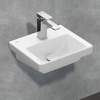 Villeroy & Boch Subway 3.0 wash hand basin 37 cm, with 1 tap hole, without overflow 43703801
