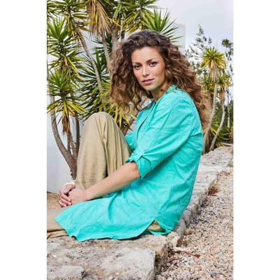 DIDI Tunic Palm In Electric Green Maat: 40 | Longsleeves Outlet | Dames | Blauw