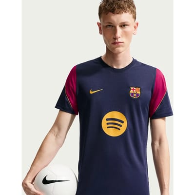 Nike Dri-FIT voetbaltop met korte mouwen voor heren FC Barcelona Strike Fourth - Blauw- Heren, Blauw L