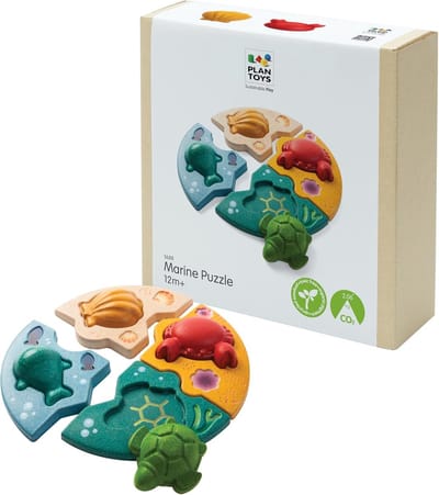 Houten Puzzel - Zee Dieren - Ontwikkeling Kind - Duurzaam Hout - 8 Stukken - Multicolor