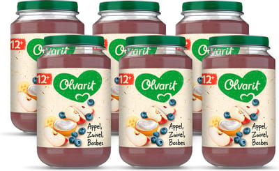 Olvarit Fruithapje 12+ Maanden – Appel Yoghurt Bosbes- 6 x 200g