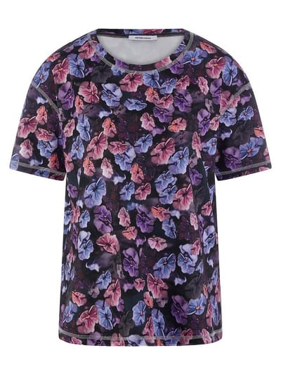 Shirt ronde hals Van Peter Hahn blauw
