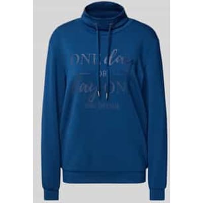Sweatshirt met opstaande kraag en tunnelkoord, model 'BANU'