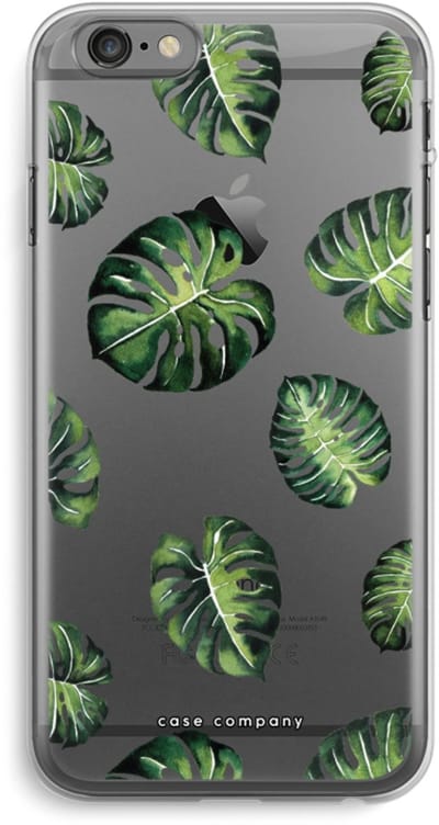 Case Company® - Hoesje geschikt voor iPhone 6 PLUS / 6S PLUS hoesje - Tropische bladeren - Soft Cover Telefoonhoesje - Bescherming aan alle Kanten en Schermrand