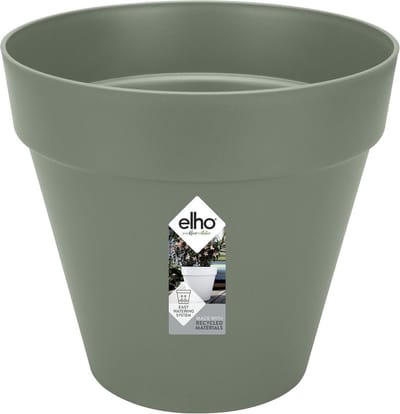 Elho Loft Urban Rond 30 - Bloempot voor Buiten - Ø 28.5 x H 26.0 cm - Pistachegroen