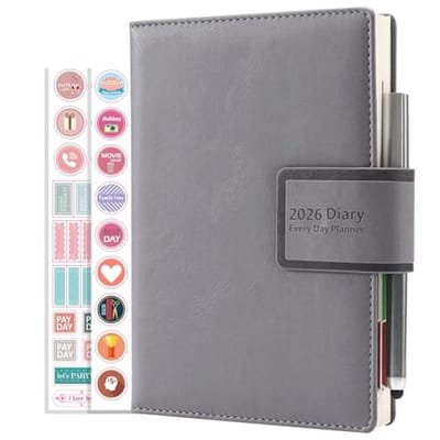 Academische Dagboek 2025 van Juli tot Juni - Dag per Pagina Planner met Pen en Stickers