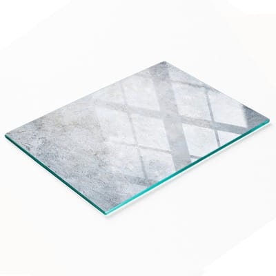 Serveerplank van gehard glas met betonmotief, 80x52 cm