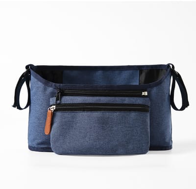 VHV - Kinderwagen organizer - Buggy organizer - Kinderwagen tas - Universeel - Met afneembaar telefoonvakje - Opbergtas voor aan de duwstang - Voor luiers en baby spullen - Voor wandelen en onderweg - Blauw