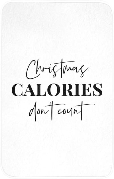 WC mat 50x80 cm - Antislip - Kerst quote - Winter - Christmas calories - Wit - Toiletmat - Vloermat - Douchemat - Toilet tapijt - Toiletmatten