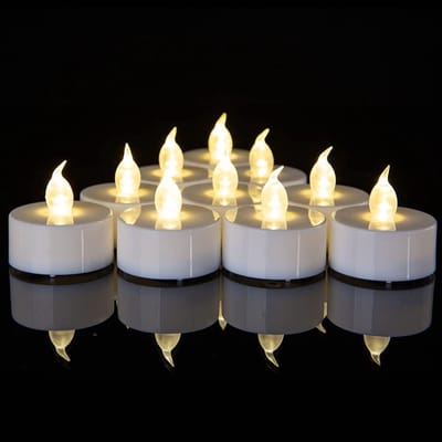 50 Stuks Vlamloze LED Theelichtjes - Warm Wit Flikkerend voor Bruiloft, Feest en Decoratie