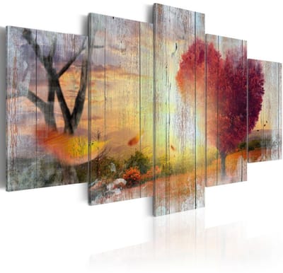 Schilderij - Verliefd op de Herfst, 5luik