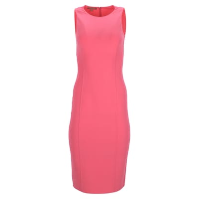 Michael Kors mouwloze midi-jurk in roze wol