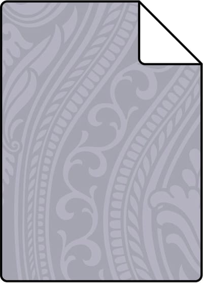 Proefstaal Origin Wallcoverings behang ornamenten paars en grijs - 26,5 x 21 cm - 346631-S