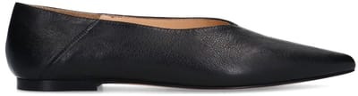 Sacha - Dames - Zwarte leren ballerina's - Maat 36