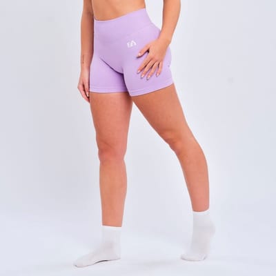 Euphoria Fitness Shorts - Dames - Sportkleding Dames - Sportbroek Dames - Yoga Broek Dames - Pastel Lavendel - Maat S