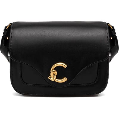 COCCINELLE Leren schoudertas C-Me Calf Crossbody Bag Noir zwart