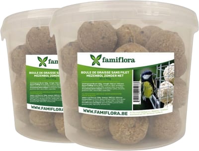 Famiflora mezenbollen in emmer - Zonder net - 70 x 90 gram (2 emmers met 35 bollen) - Zonder netje - Inhoud: 35 stuks