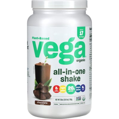 Vega, Shake Tout-en-Un Végétal, Biologique, Chocolat, 1 lbs (708 g)