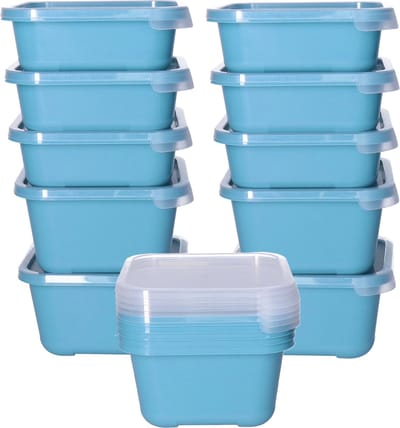 Juypal Vershoudbakjes nestbaar - 15 delig - BPA vrij - meal prep - diverse maten - Blauw - luchtdicht - herbruikbaar