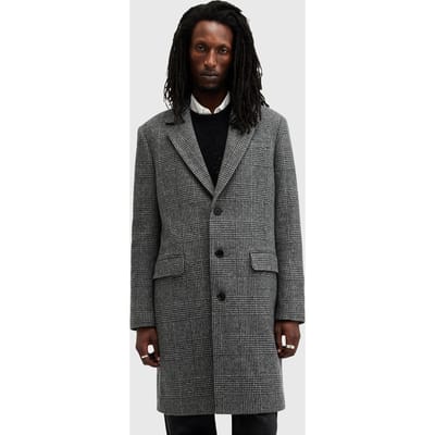 AllSaints Whitlock Coat Grey Maat: 40 | Single-Breasted Mantels Outlet | Heren | Grijs