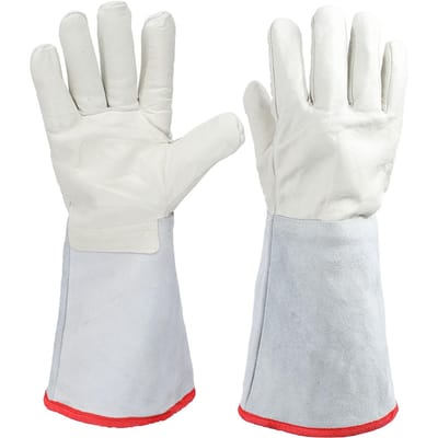 40cm Lange Cryogene LNG Vloeibare Stikstof Behandeling Beschermende Handschoen Werk Cryo Handschoenen wit