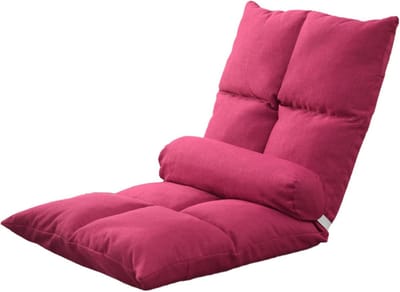 Zitstoel Vloer - Zitkussen Rugleuning - Ontspannen Zitten - Verstelbare Rugleuning - 55 x 55 x 52 cm - Grijs