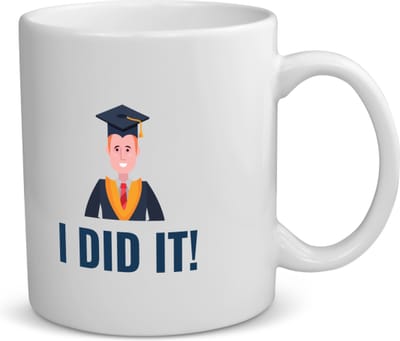 Akyol - i did it! koffiemok - theemok - Geslaagd - iemand die is geslaagd - gelukt - gefeliciteerd - examen - school - diploma gehaald - cadeau - kado - geschenk - gift - 350 ML inhoud