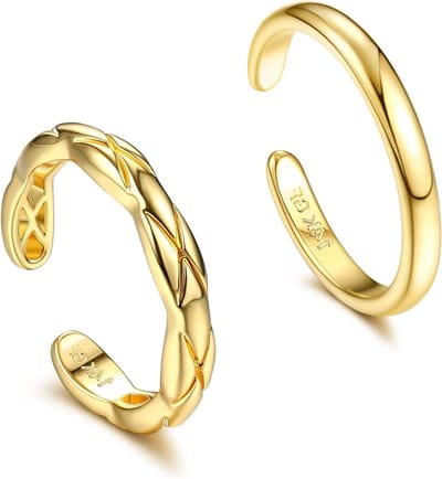 Cosensi - Gouden teenringen | Verstelbare open teenringen | Eenvoudig design