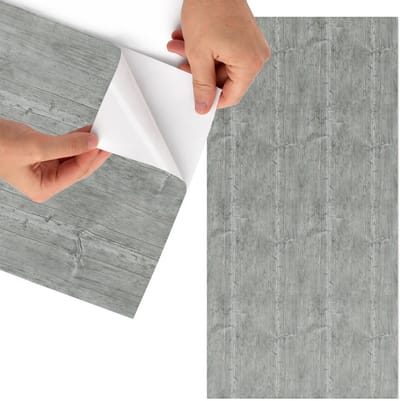Tulup Meubelfolie - Houtstructuur Meubel Wrap Folie - 65x130 cm - Grijs Meubelfolie - Decoratiefolie - Industrieel / Loft Meubelfolie - Meubel Wrap Folie - Woonkamer decoratie - Texturen