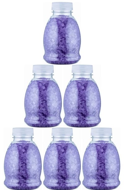 Claudius Badzout Lavendel - 375 gram - Fles met transparante dop - Set van 6 stuks