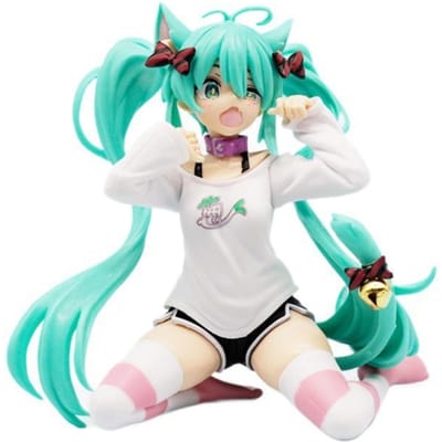 11CM Figurine Anime Hatsune Miku X Cinnamoroll Modèles de Collection Périphériques Anime Décorations Décoratives Enfants Cadeau Kawaii white