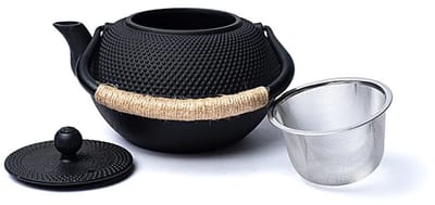 Tetsubin gietijzeren 1,2 liter theepot zwart (zonder coating)
