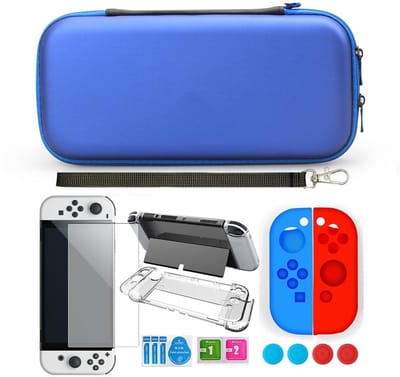 Geschik voor Nintendo Switch OLED-compatibel hoesje met accessoires 9 onderdelen