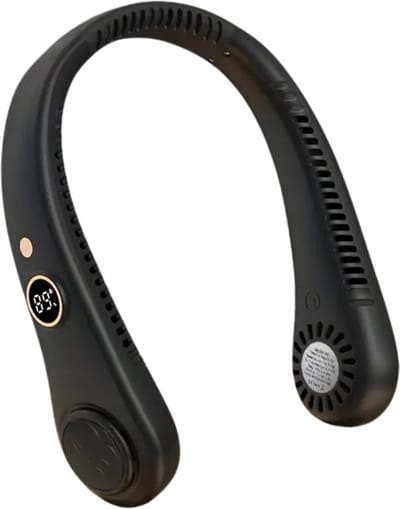 Bovista Nekventilator - Draagbare Gezichtsventilator - Neck Fan - Met Koeling - Hals - Hoofd - Zwart - Ventilator