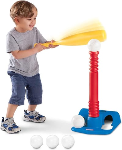 T-ballenset - Honkbal set - Kindersport Leren - Verstelbare Hoogte - 5 ballen - Rood