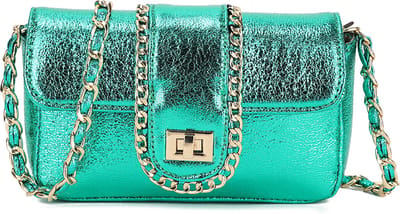 Giuliano Metallic Schoudertas Denise - groen