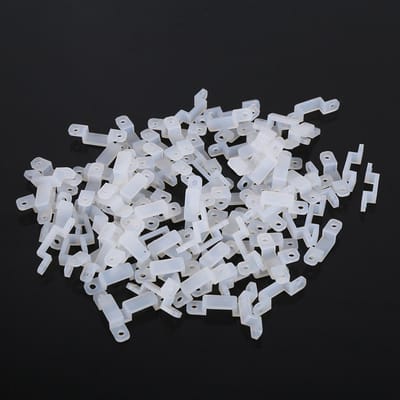 12mm Siliconen Houder Clip Voor Bevestiging 3528 5050 1210 RGB LED Strip Licht 100 stuks