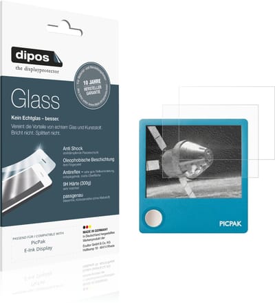 dipos – 2x Matte Pantserfolie geschikt voor PicPak E-Ink Display | 9H Screenprotector