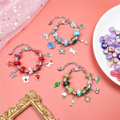 Famanu – Armband maakset voor meisjes 288-delig – Creatieve kralenset cadeau – Voor 5–13 jaar verjaardag