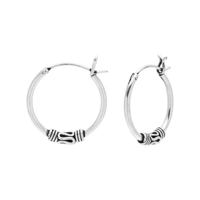 WeLoveSilver - zilveren oorringen - bali hoops - 16 mm - spiraal